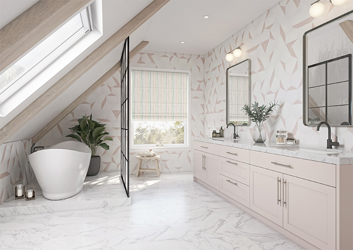 Vintage Stripe, Pastels - Motorised Roman Blind - Image 6